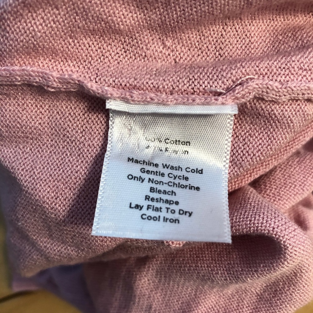 Talbots Button Front Cotton Cardigan Pockets S - image 6